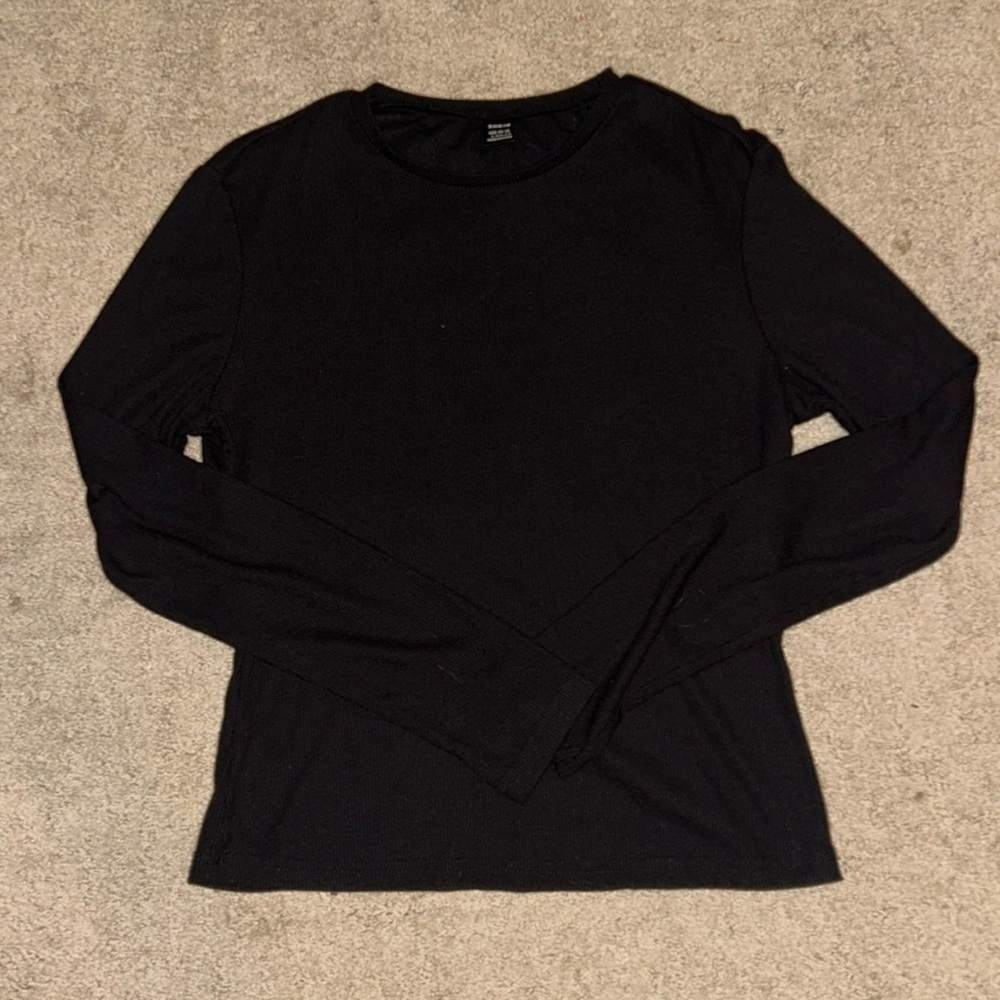 shein large black long sleeve